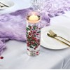 50 Pcs Pearl String for Floating Candles Centerpiece, Red Faux