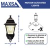 Maxsa 43319 Premium Battery-Powered Motion-Activated Decorative Outdoor Warm White LED