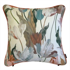 Out Style Throw Pillow Cover Floral Imported Fabric (45x45, Gouda Orange)