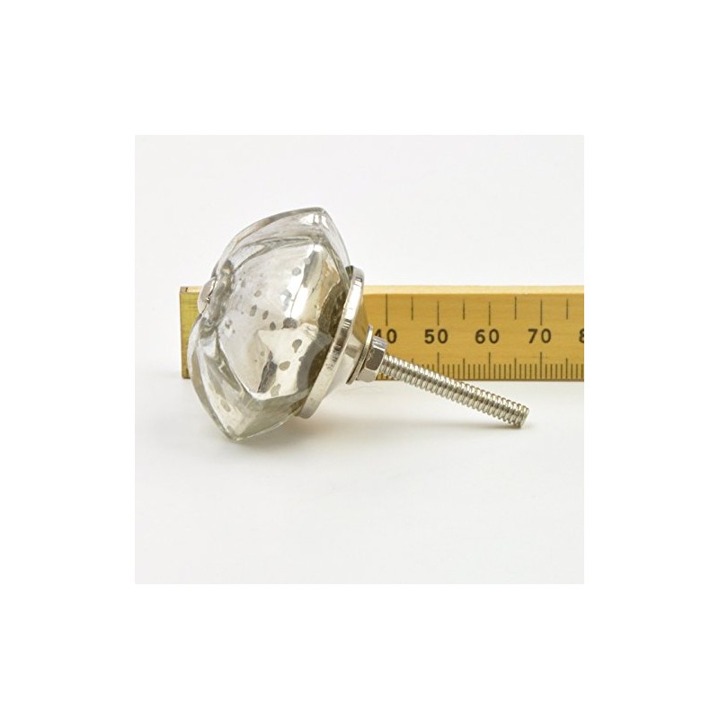 Mottled Silver Star Glass Knob, Pull, Handle, for Cupboards, Doors,