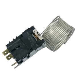 Danfoss 077B7008 Universal Thermostat No. 8 Temperature Controller Cooling Thermostat Capillary Tube 2000 mm 6.3 mm AMP for Bottles Drinks Fridge Wine Climate Cabinet Wine Cooler also No. 48