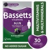 Bassetts Vitamins Man Multivitamins & Multiminerals Blackcurrant 30's