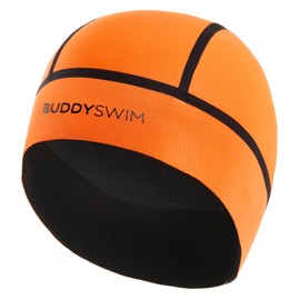 BUDDYSWIM Neoprene Swimming Cap Without Velcro for Open Water Swimming Orange M