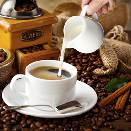 Small Milk Jug 3 Pieces 130 ml Creamer Jug with Handle Ceramic Sauce Cups Gravy Serving (MJ1)