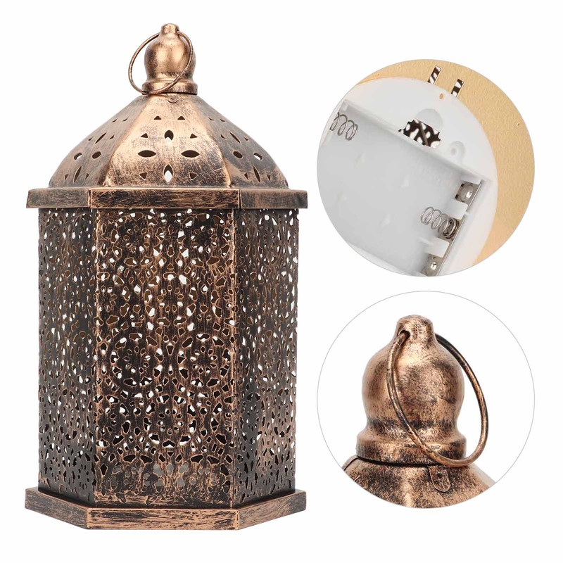 Hanging Lantern Outdoor Lamp Iron Retro Style Home Decoration Ornament
