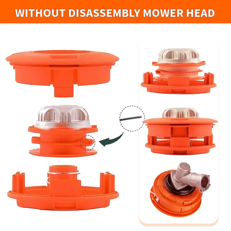 SilverChry Grass Trimmer Head Aluminium Line Head with M10 Left