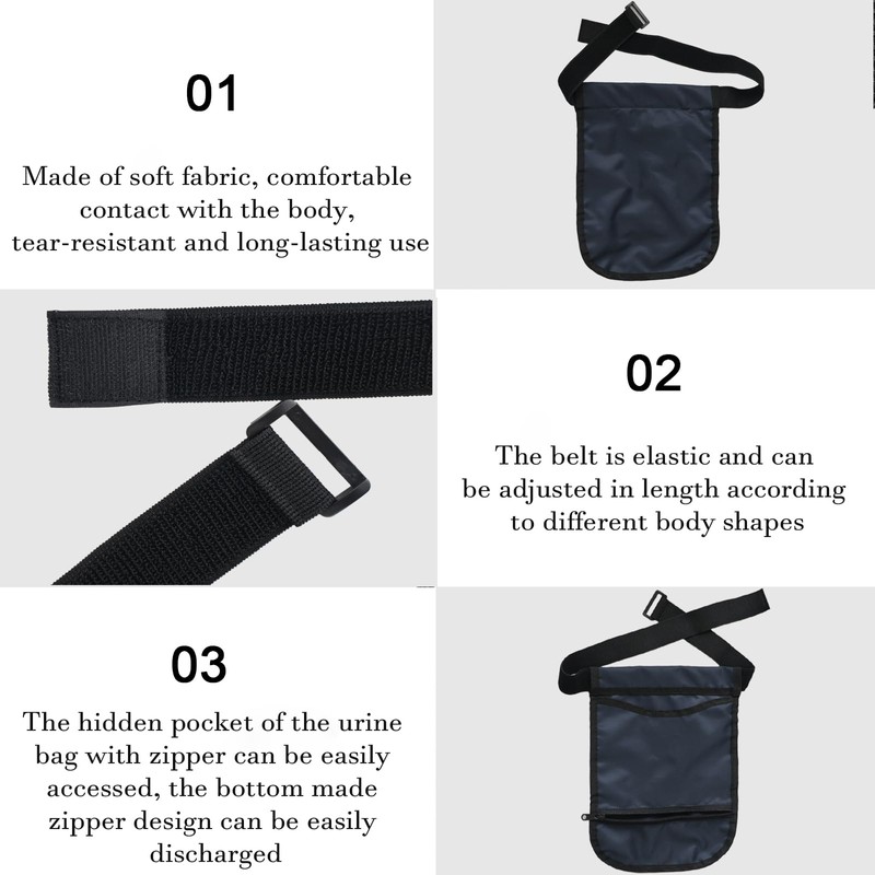 Catheter Bag Holder with Belt, Urine Drainage Bag Holder with