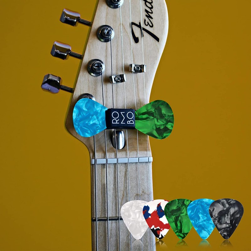 Guitar Pick Holder Leather Guitar Picks Case With Keychain And