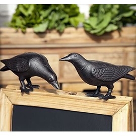 Park Hill Collection EAB82066 Cast Iron Crows, Set of 2, Assorted Styles