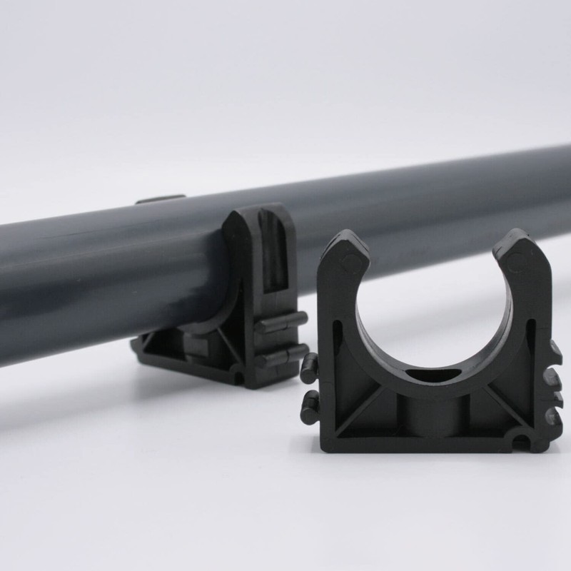 PVC Pipe Clamps Set, 20 mm, Plastic, Pack of 10,