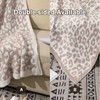 bearberry Fuzzy Leopard Knitted Throw Blanket Soft Cozy Warm Microfiber