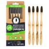 Pack of 4 Medium Charcoal Toothbrushes Feel Natural