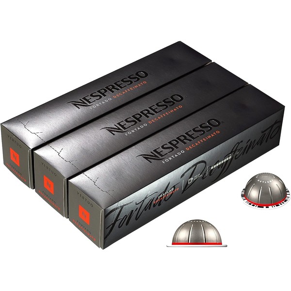 Nespresso Fortado Decaffeinato - Vertuoline | 30 Capsules (3 Packs