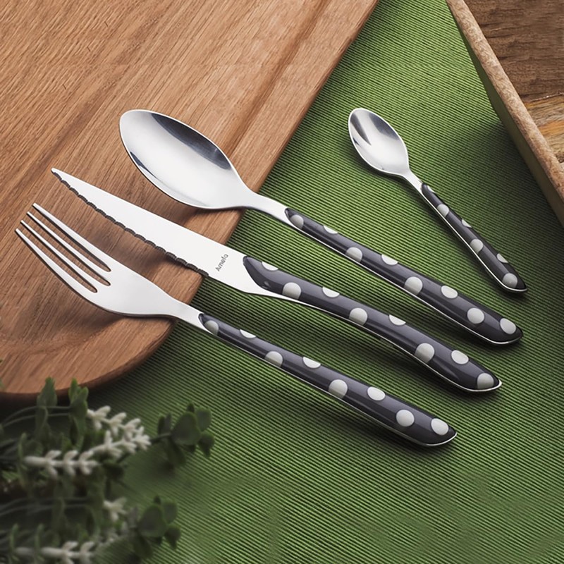 Amefa ECLAT Cutlery for 4 People, Stainless Steel with High-Quality