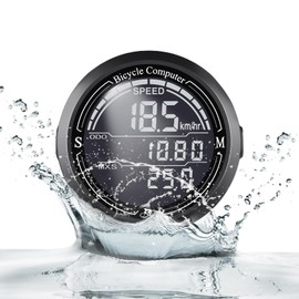 AMFUN Bicycle computer Wireless, 2.2 inch LCD Screen Auto Backlight, Universal 19 Functions, IP67 Waterproof, Bicycle Speedometer and Odometer, Suitable for cycling