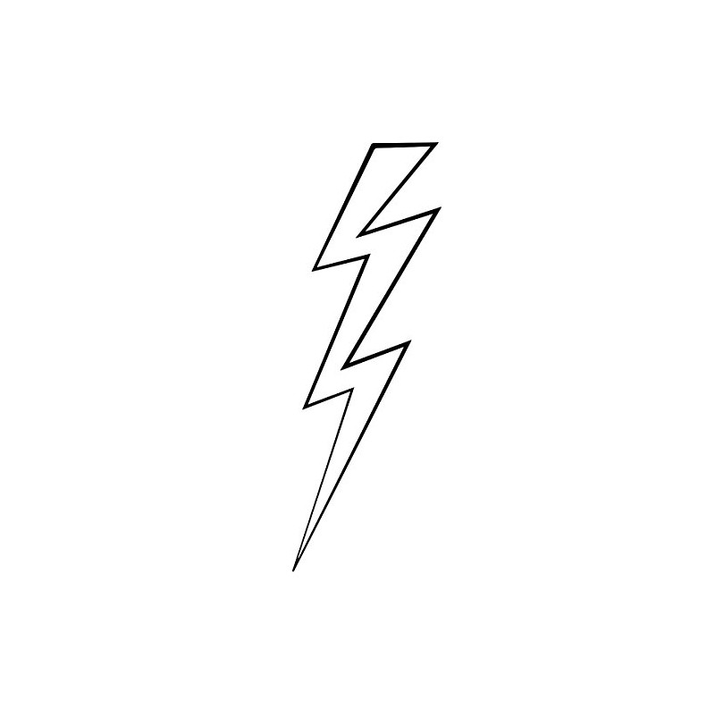 Lightning Bolt Silhouette Auto Car Racing Motorcycle Helmet Decal -