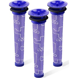 SCREENTRONICS 3 Pack Pre Motor Filter Compatible Replacement for Dyson V6 V7 V8 DC58 DC59 DC61 DC62 DC72 DC74 SV03 SV04 SV05 SV06 SV07 SV08 SV09 Absolute Animal Cordless Vacuum Cleaner # 965661-01