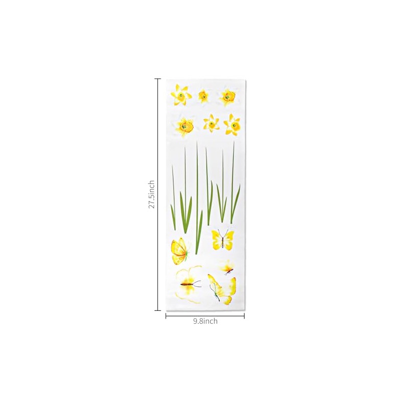 Bettli Wheelie Bin Stickers Decorative Flower Dustbin Stickers Decal for