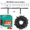 DOSYU Iluminación del hogar 10M Luz de Navideñas,200LED Cadena de