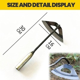 All-steel Hardened Hollow Hoe, Garden Hoes for Weeding Handheld Weeding Rake Garden Weeding Tools, Easy Weeding and Soil Loosening, Farm Weeding Accessories