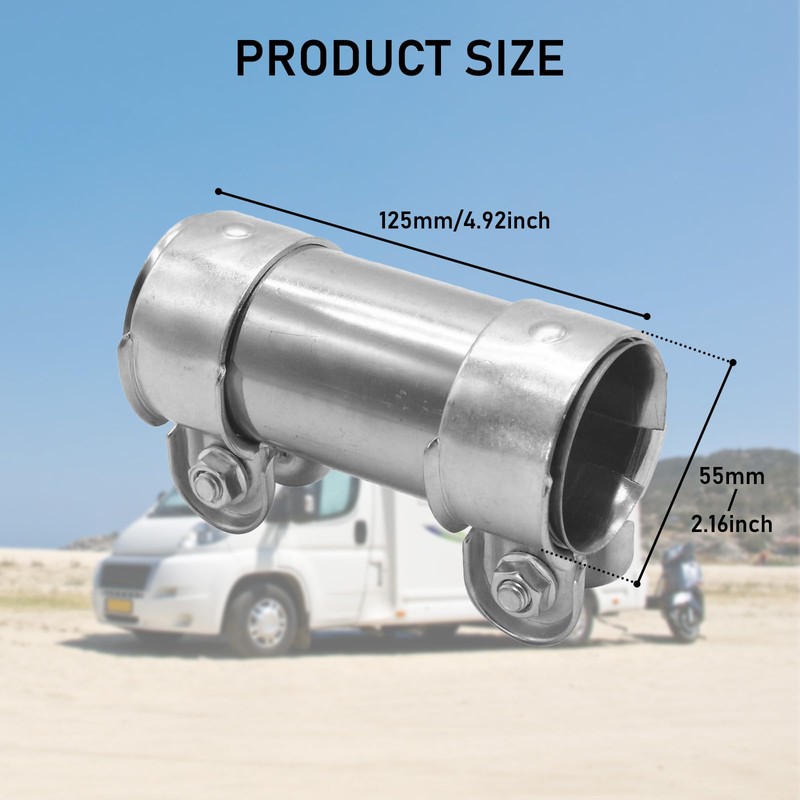 Kingsea Exhaust Sleeve, Rustproof, Diameter 55 mm × 125 mm,