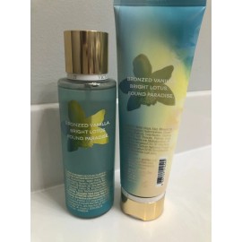 VICTORIA'S SECRET VANILLA TROPIC BODY MIST 8.4 OZ & BODY LOTION 8 OZ DUO-NEW