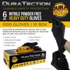 Dura-Gold HD Black Nitrile Disposable Gloves, 10 Boxes of 100,