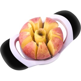 Cortador y descorazonador de manzanas de acero inoxidable, 8 rebanadas uniformes, cuchillas afiladas, mango ergonómico para frutas