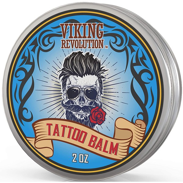 Viking Revolution Tattoo Care Balm for Before, During & Post Tattoo – Safe, Natural Tattoo Aftercare Cream – Moisturizing Lotion to Promote Skin Healing (1 Pack)