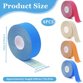 Pack of 4 Face Lifting Tape, 2.5 cm x 5 m Lifting Tapes Face, Face Tape Against Wrinkles, Anti-Wrinkle Face Tape for Firming and Tightening the Skin