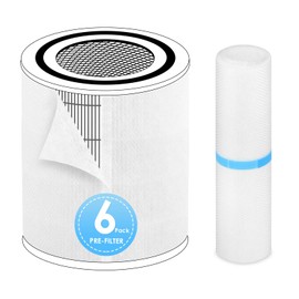 HSIAMEN Pre-Filter Compatible with LEVOIT Core 600S Air Purifier Filter Replacement Core 600S-P, Fit Part# Core 600S-RF, 6-Pack