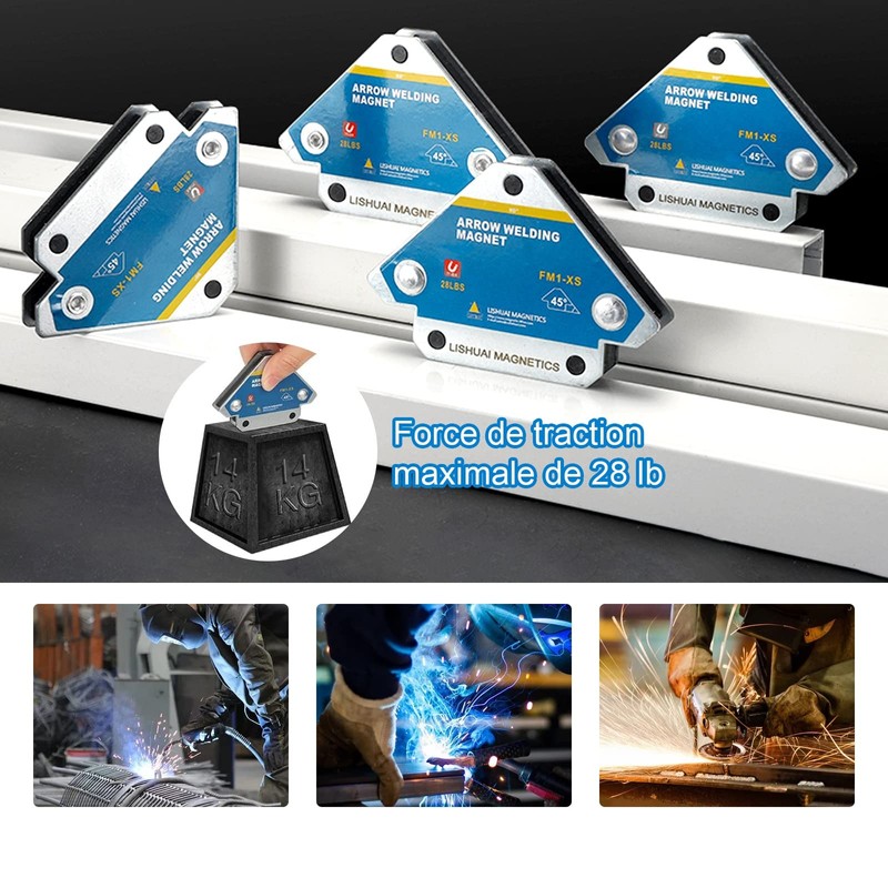 Welding Magnets with Holding Force 13 kg / 28 lb