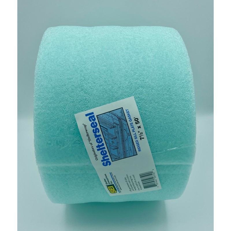 Shelterseal Rigged Sill Plate Gasket, Sill Seal, Aqua (7 1/2"