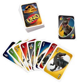 Mattel Game Uno HMY60 Jurassic World New Ruler, 7 Years Old and Up