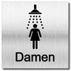 Shower Door Sign Women's UV Print 12 x 12 cm