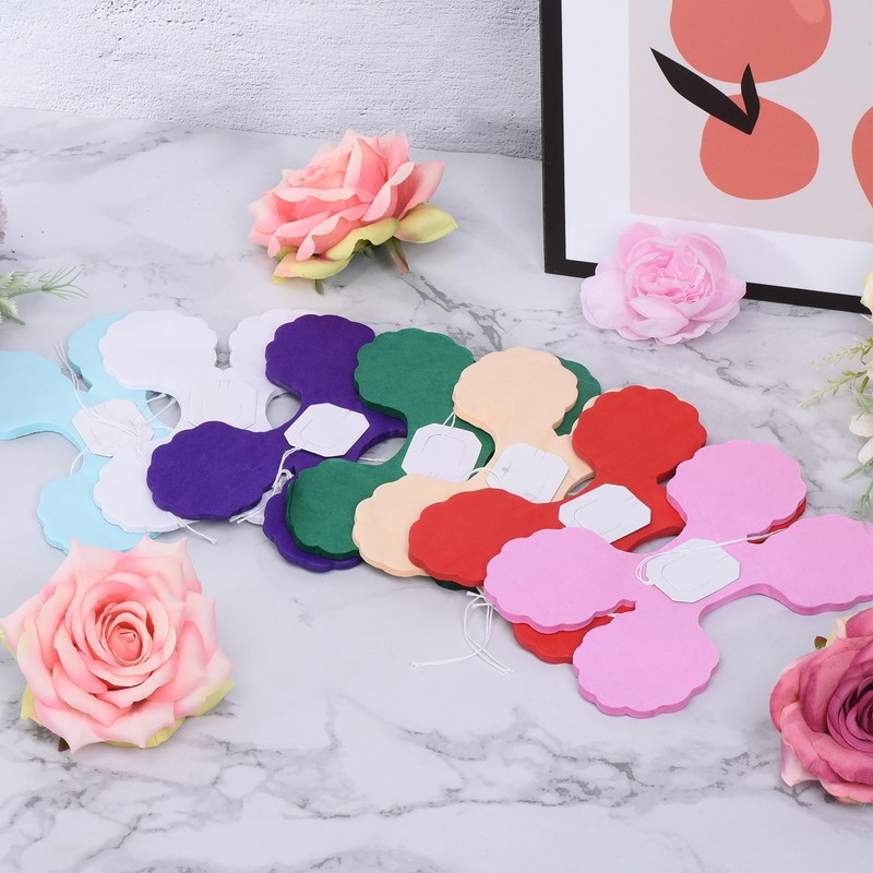 PATIKIL 9.8フィートの四つ葉のガーランド 12パックのティッシュペーパー吊り下げ式フラワーガーランド 再利用可能なストリーマー パーティーや結婚式の背景装飾用 ライトピンク