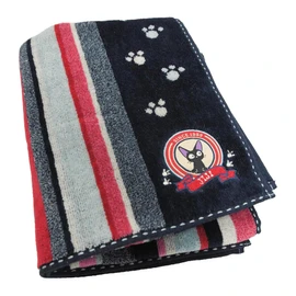 Marushin 1005048400 Face Towel, Ghibli, Kiki's Delivery Service, Striped Gigi, 100% Cotton, Organic Cotton, Characters, Antibacterial, Odor Resistant