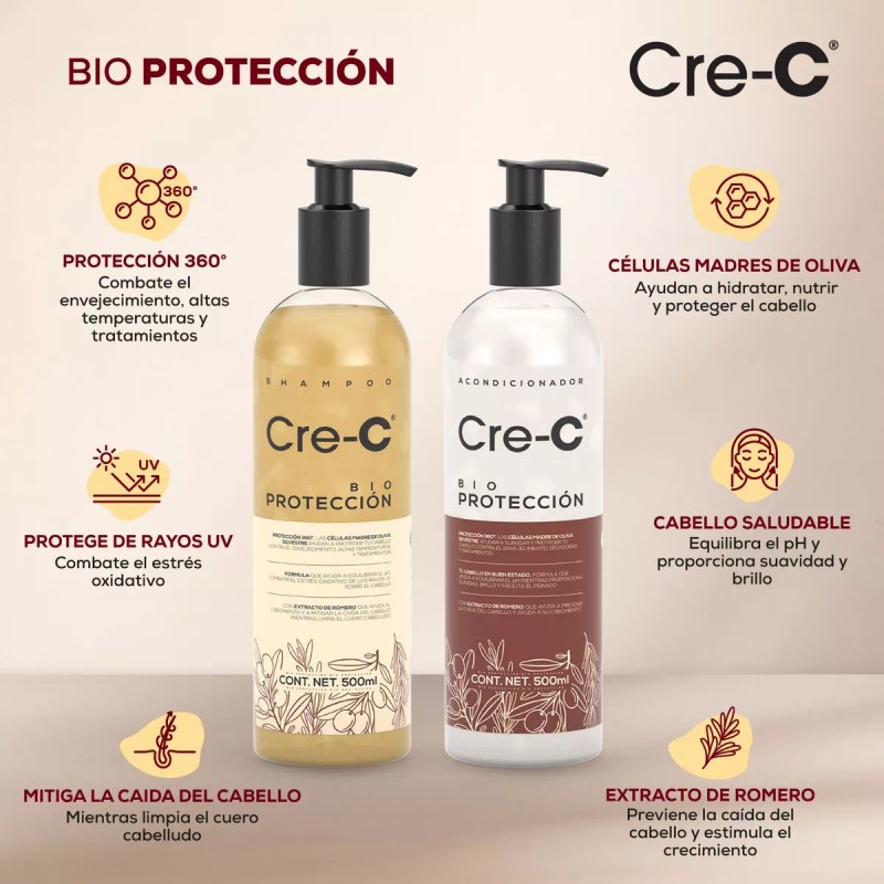 Cre-c Shampoo anticaída Cre-c bio Proteccion 500 Ml