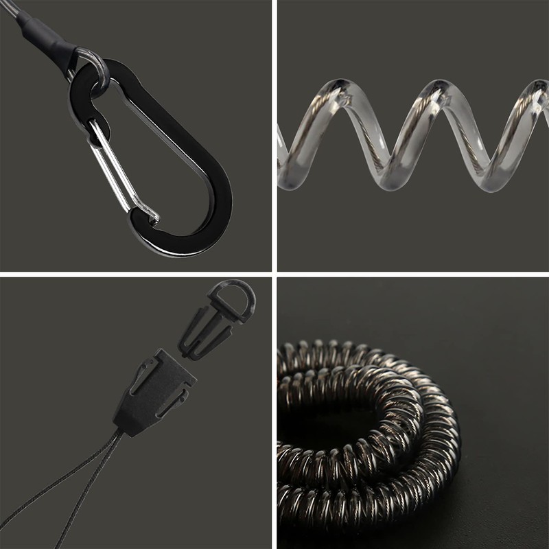 Lix&Rix Retractable Safe Tool Retention Coil Cord Lanyard Keychain Leash