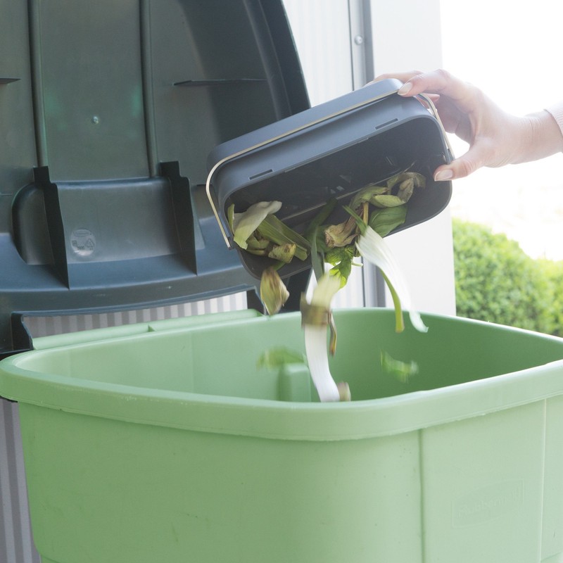 Brabantia Food Waste Caddy, zzzz-s, Dark Grey