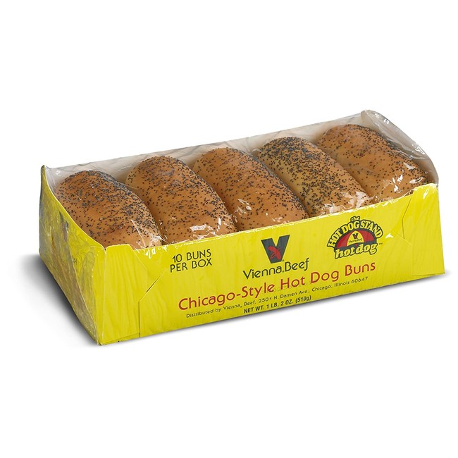 ViennaÂ® Beef Poppyseed Hot Dog Buns (5.75") 120 count