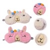 Outanaya 2Pcs Cartoon Animal Eye Masks Plush Eye Covers for