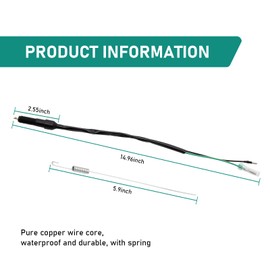 getfay 1 PC Motorcycle Rear Brake Light Switch Wiring Harness, 14.96" Stop Switch Wiring Harness with 5.9" Spring, 2 Wire Modification Accessories, Universal for Off-road Motorcycles ATVs (Black)
