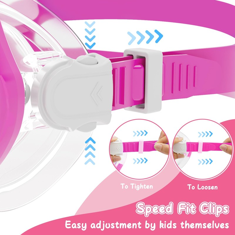 JATEKA Swimming Goggles Set for Children 4-12 Years Pink