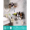 HapiRm Shower Caddy with 11 Hooks,Bathroom Storage with Razor Holder,Soap