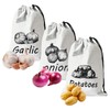 Potato, Onion, Garlic Storage Bag Set of 3 Breathable Bags,