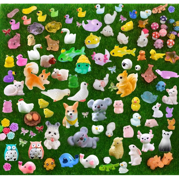 U-Zimikee U-Zimikee 150 Pcs Mini Resin Animals Miniature Animals Figurines