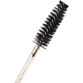 Paquete de 300 varitas desechables para máscara de pestañas, aplicador de maquillaje, herramienta de extensión de pestañas, mango dorado y cabezal de cepillo negro