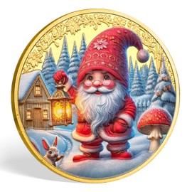 TOYTOSMPL Challenge Coin Christmas-Dwarf Christmas Challenge Exquisitely Engraved Reindeer Design Christmas Decoration