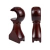 HEVSTIL 2Pack Wood Curtain Rod Brackets,Brown Support Bracket,Window Curtain Hooks